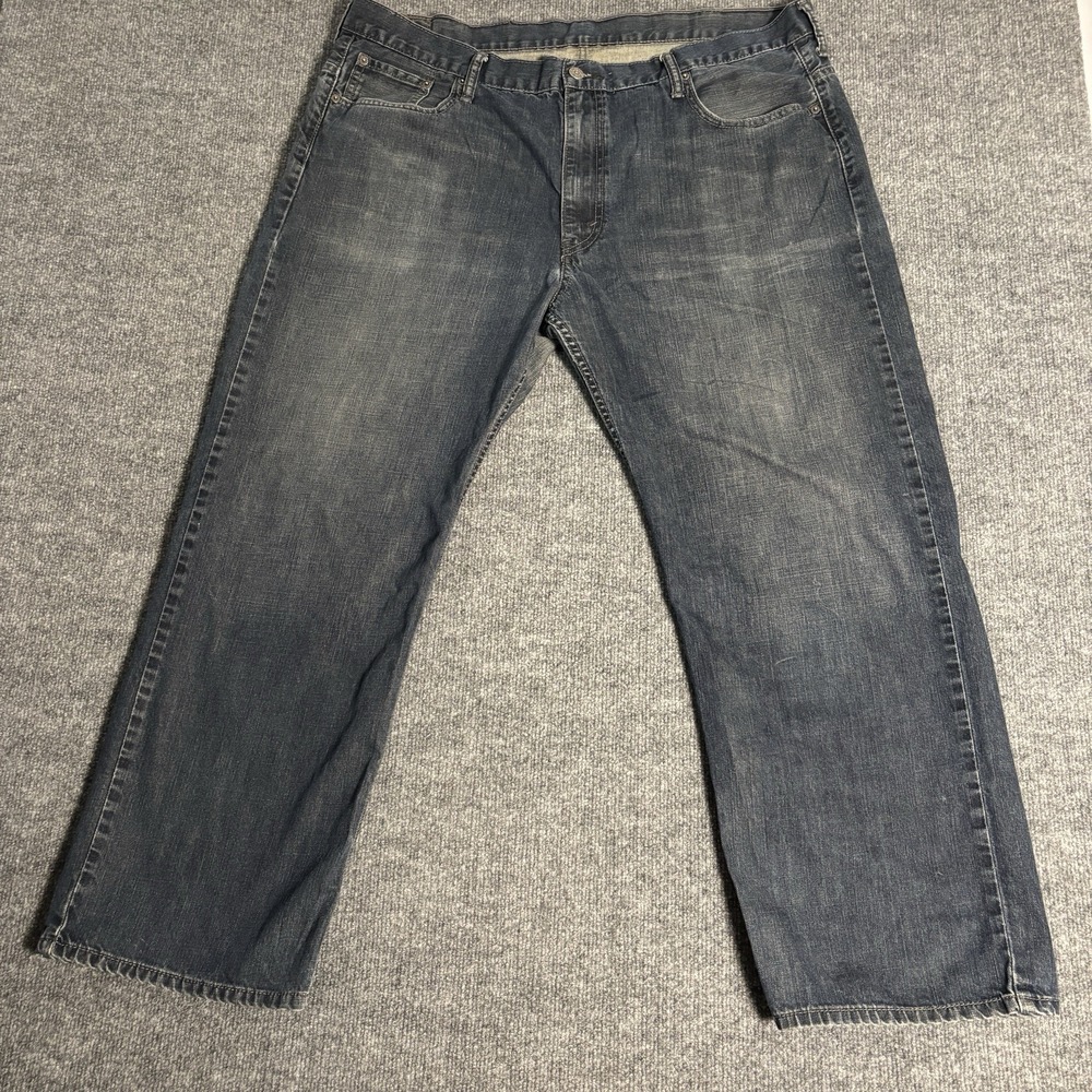 Levi's 569 Loose Straight Jeans Mens 42x30 Blue Dark Wash Denim Classic Workwear